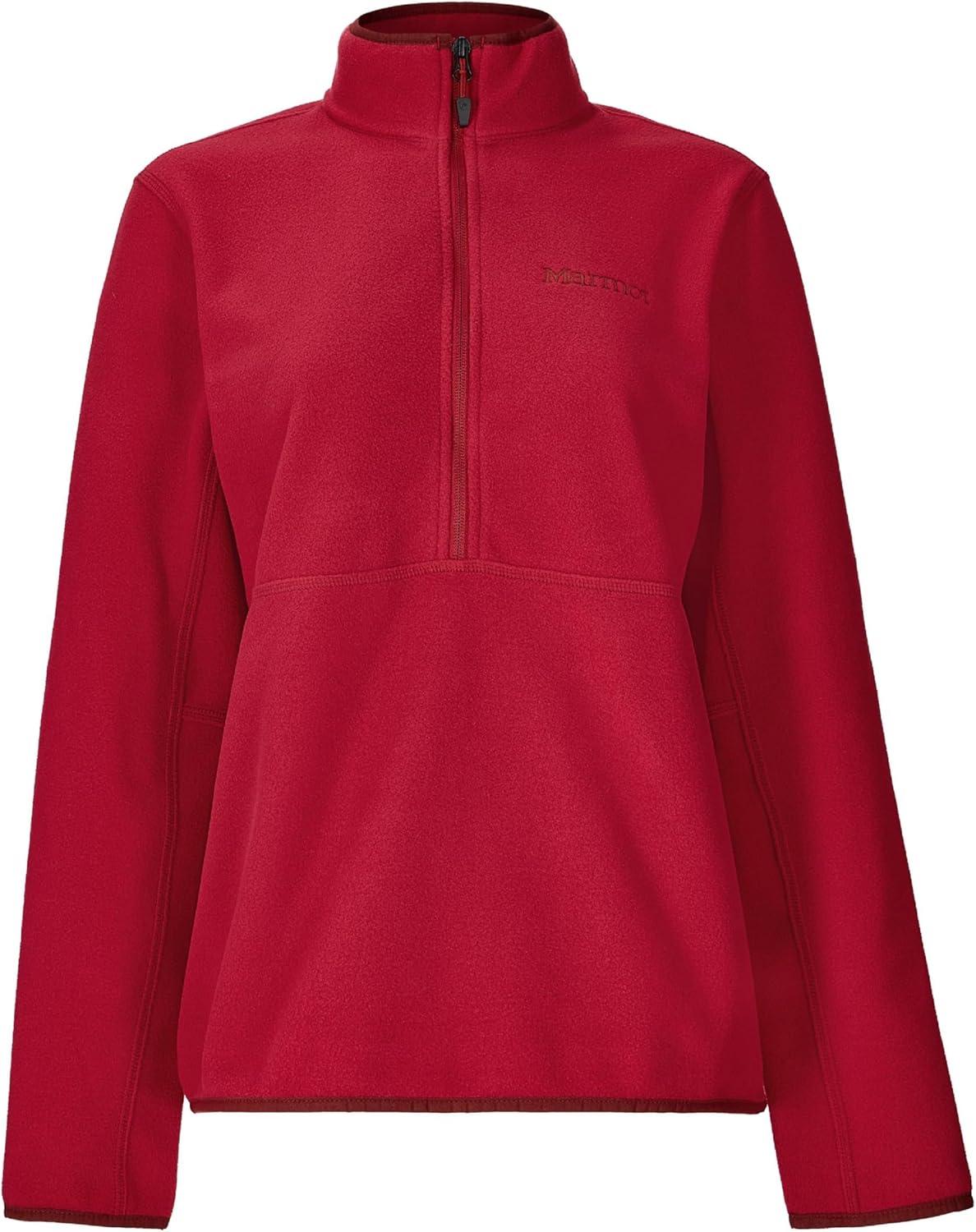 imageMARMOT Womens Rocklin 12 Zip Jacket  Classic Warm Lightweight 100Weight Fleece LayerRed Mulberry