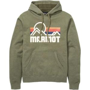 MARMOT Men’s Coastal Hoody – Hooded Sweatshirt with Screen Printed Graphic, Jersey Lined Hood and Kangaroo Pocket(Nori Heather)