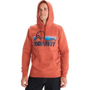 MARMOT Men’s Coastal Hoody – Hooded Sweatshirt with Screen Printed Graphic, Jersey Lined Hood and Kangaroo Pocket(Picante Heather)