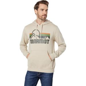 MARMOT Men’s Coastal Hoody – Hooded Sweatshirt with Screen Printed Graphic, Jersey Lined Hood and Kangaroo Pocket(Sandbar)