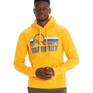 MARMOT Men’s Coastal Hoody – Hooded Sweatshirt with Screen Printed Graphic, Jersey Lined Hood and Kangaroo Pocket(Solar)