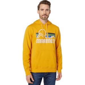 MARMOT Men’s Coastal Hoody – Hooded Sweatshirt with Screen Printed Graphic, Jersey Lined Hood and Kangaroo Pocket(Yellow Gold)
