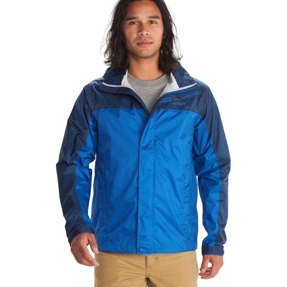 imageMARMOT Mens PreCip Eco Lightweight amp Waterproof Rain Jacket Dark AzureArctic Navy XXLarge