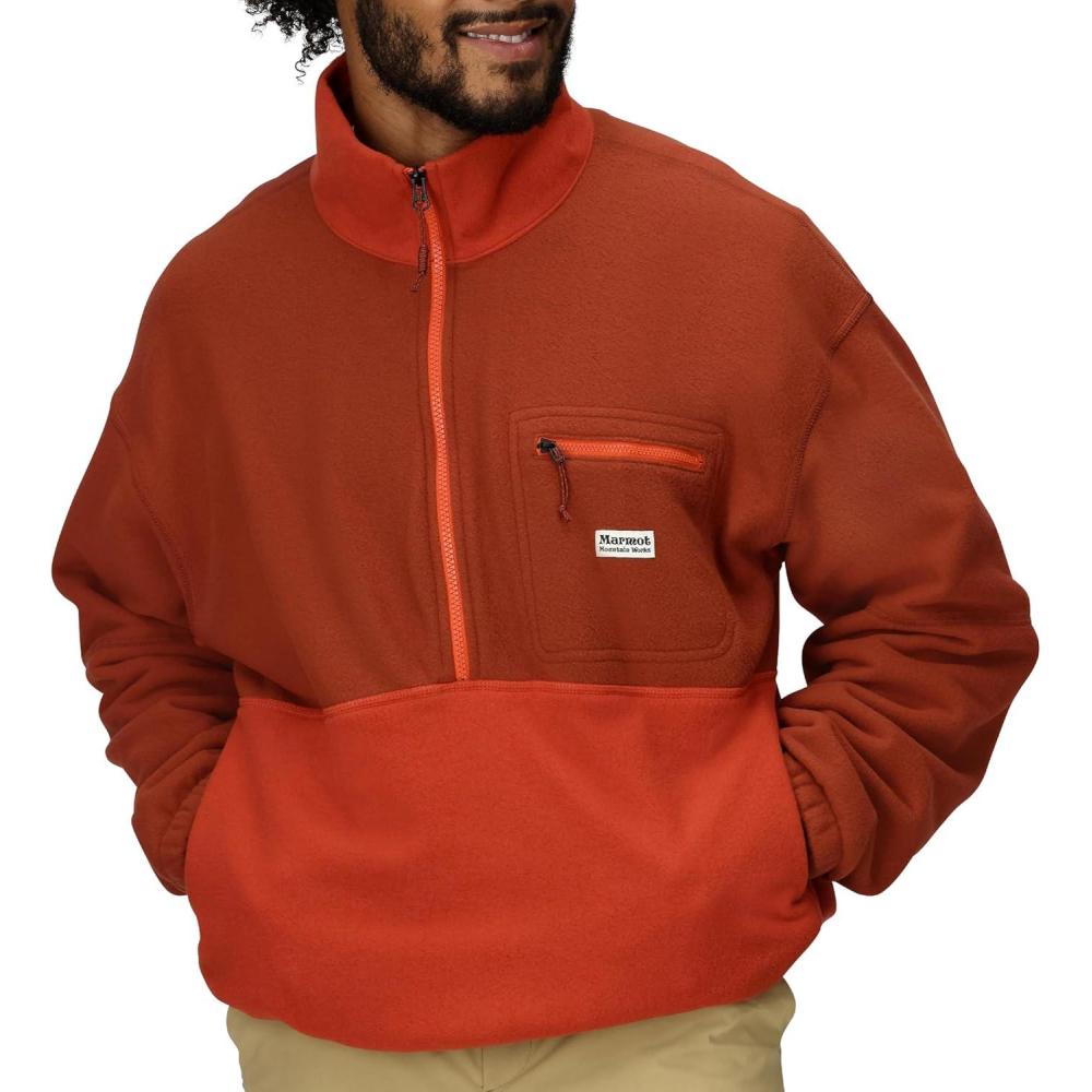 imageMarmot Mens Retro Rocklin 12Zip FleecePecanSumac