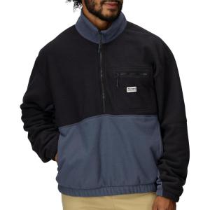 Marmot Mens Retro Rocklin 1/2-Zip Fleece(Black/Thunderhead)