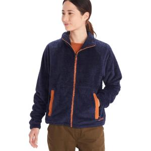 MARMOT Women’s Homestead Full-Zip Jacket – Blanket-Soft High-Pile Sherpa Fleece(Arctic Navy)