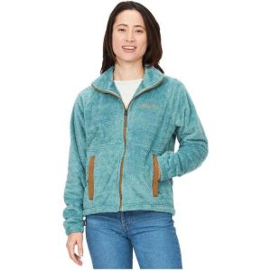 MARMOT Women’s Homestead Full-Zip Jacket – Blanket-Soft High-Pile Sherpa Fleece(Blue Agave)