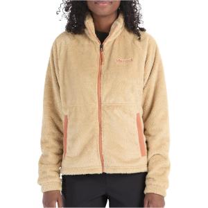 MARMOT Women’s Homestead Full-Zip Jacket – Blanket-Soft High-Pile Sherpa Fleece(Light Oak)