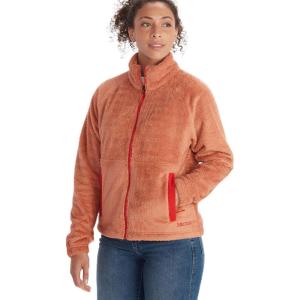 MARMOT Women’s Homestead Full-Zip Jacket – Blanket-Soft High-Pile Sherpa Fleece(Rose Gold)