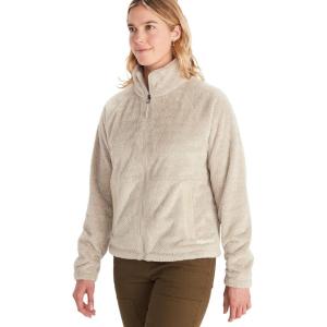MARMOT Women’s Homestead Full-Zip Jacket – Blanket-Soft High-Pile Sherpa Fleece(Sandbar)