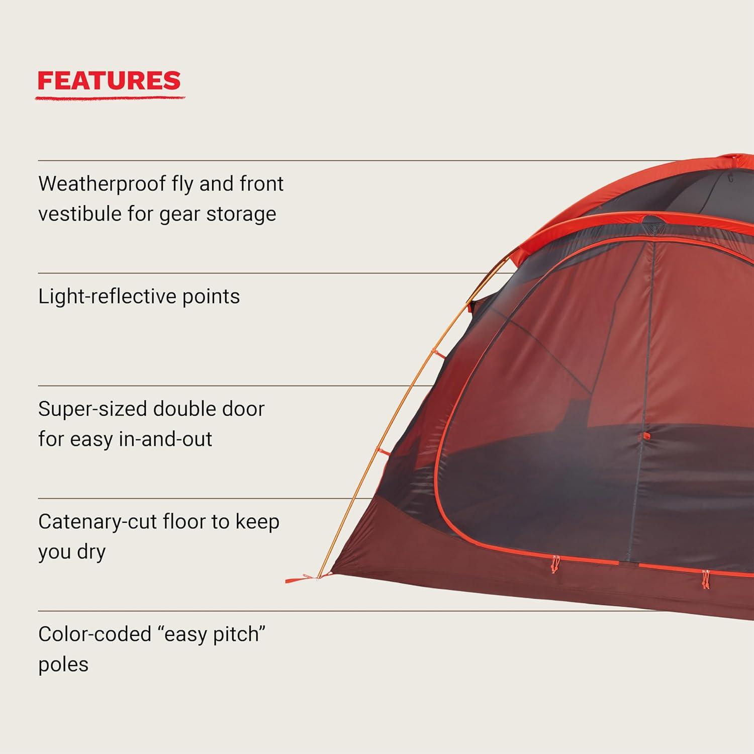 imageMARMOT Midpines 4P6P Camping Tents amp Footprints Footprints6 Person Red SunPicante