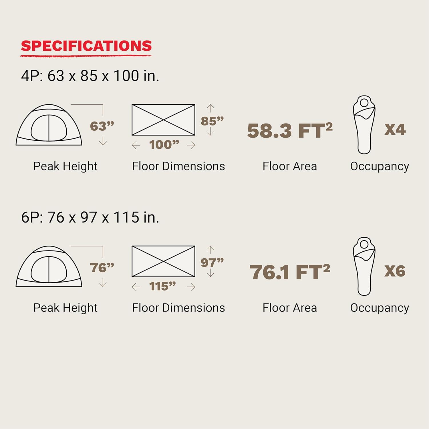 imageMARMOT Midpines 4P6P Camping Tents amp Footprints Footprints6 Person Red SunPicante