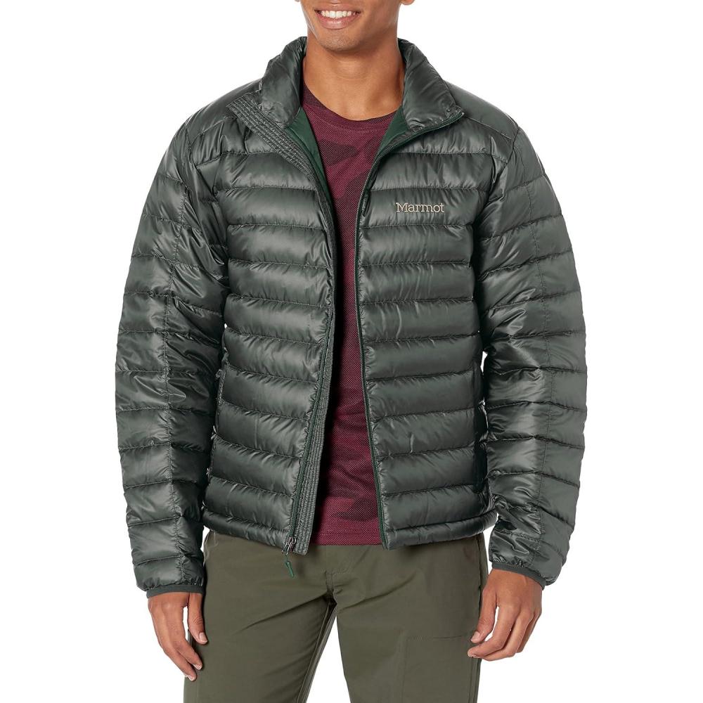 imageMARMOT Mens Zeus Jacket  700Fill Insulated WaterResistant Lightweight PufferDark Spruce