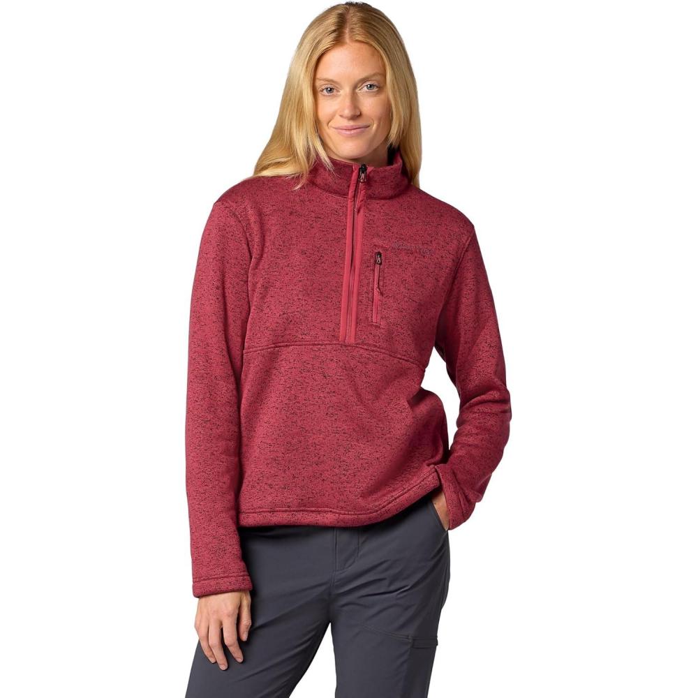 imageMARMOT Womens Drop Line 12 Zip Pullover Jacket  Lightweight Breathable 100Weight Sweater FleeceDried Rose Heather