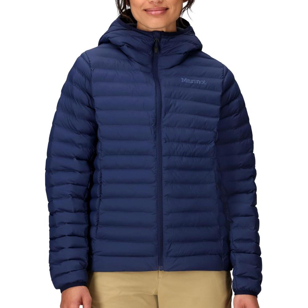 imageMARMOT Womens Echo Featherless Hoody  Lightweight DownAlternative Puffer Jacket with HoodArctic Navy  Latest Collection