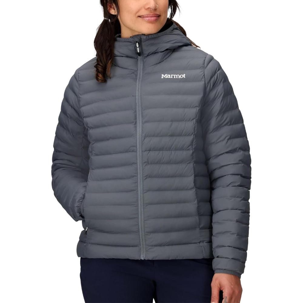 imageMARMOT Womens Echo Featherless Hoody  Lightweight DownAlternative Puffer Jacket with HoodSteel Onyx