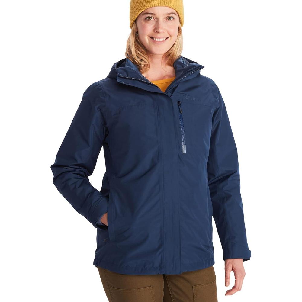 imageMARMOT Womens Ramble 3in1 Component Jacket  Recycled Waterproof Shell with Hood and Removable Insulated Thermal R LinerArctic Navy
