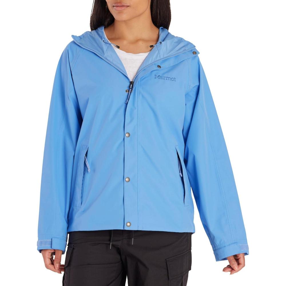imageMarmot Womens Cascade Durable amp Waterproof Rain JacketBlue Bonnet