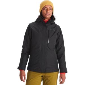 MARMOT Women’s Ramble 3-in-1 Component Jacket – Recycled Waterproof Shell with Hood and Removable Insulated Thermal R Liner(Black)