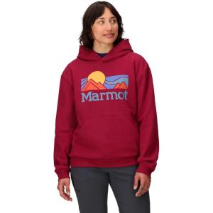 MARMOT womens Women’s Coastal Logo Hoody(Red Mulberry)