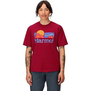 Marmot Womens Women’s Coastal Short Sleeve T-Shirt(Red Mulberry)