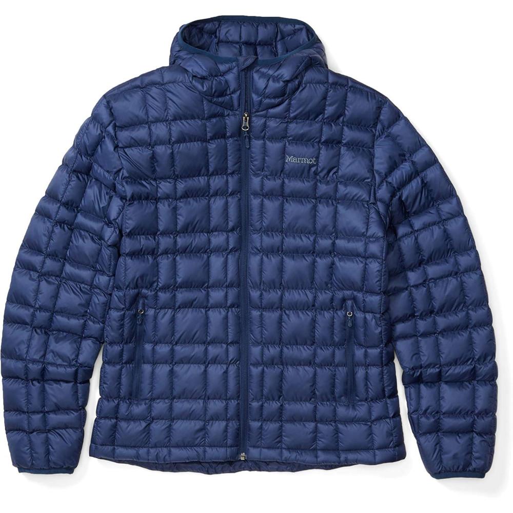 imageMARMOT Mens Featherless Hoody  Lightweight DownAlternative Puffer Jacket with HoodArctic Navy