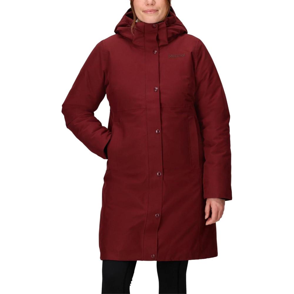 imageMARMOT womens Chelsea 700 Down Fill Coat With HoodAcai Berry  Latest Collection