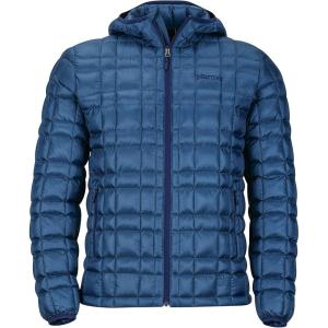 MARMOT Men’s Featherless Hoody – Lightweight Down-Alternative Puffer Jacket with Hood(Denim)