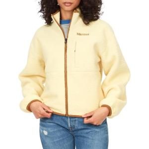 MARMOT Women’s Aros Full-Zip Jacket – Sherpa Fleece with Retro Style(Wheat)
