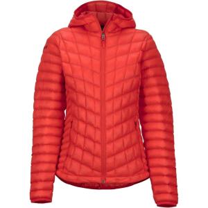 MARMOT Women’s Featherless Hoody – Lightweight Down-Alternative Puffer Jacket with Hood(Victory Red)