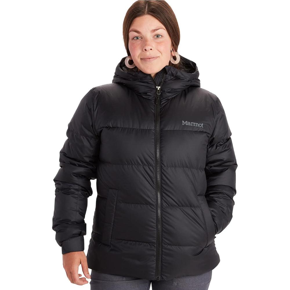imageMARMOT Womens Guides Down Hoody  700Fill Insulated WaterResistant Lightweight Puffer Jacket with HoodBlack