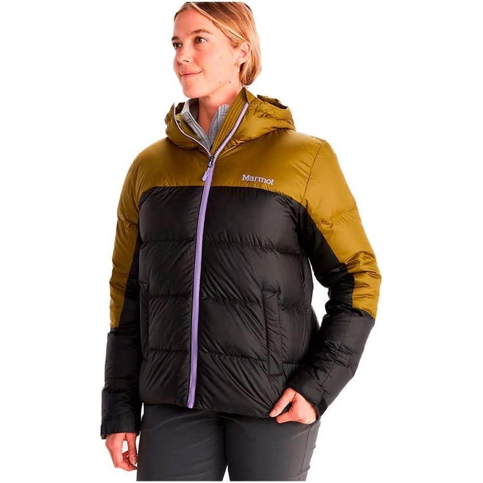 imageMARMOT Womens Womens Guides Down Winter JacketBlackMilitary Green