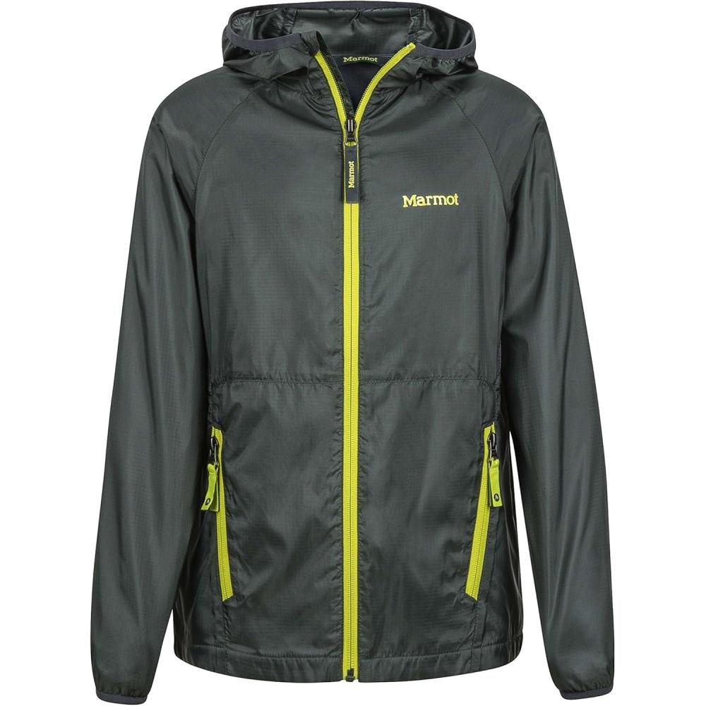 imageMarmot Boys Ether Lightweight Hooded Windbreaker JacketDark Zinc