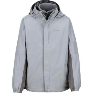 MARMOT boys Northshore Waterproof Hooded Rain Jacket With Removable Fleece Liner(Grey Storm/Cinder)