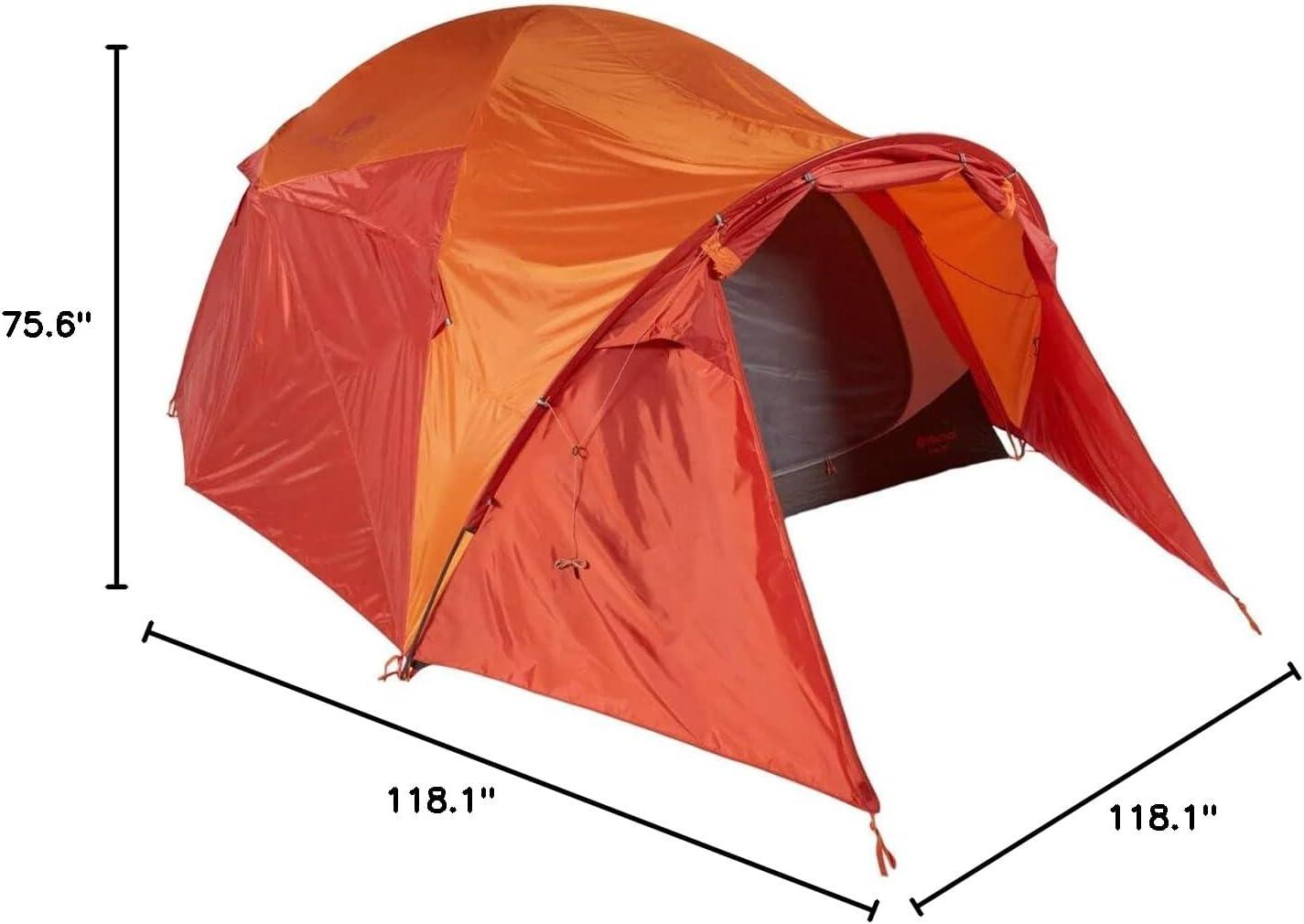 imageMarmot Halo Tent Spacious Basecamp Design with Weather Protection Family Camping amp Car CampingTangeloRusted Orange