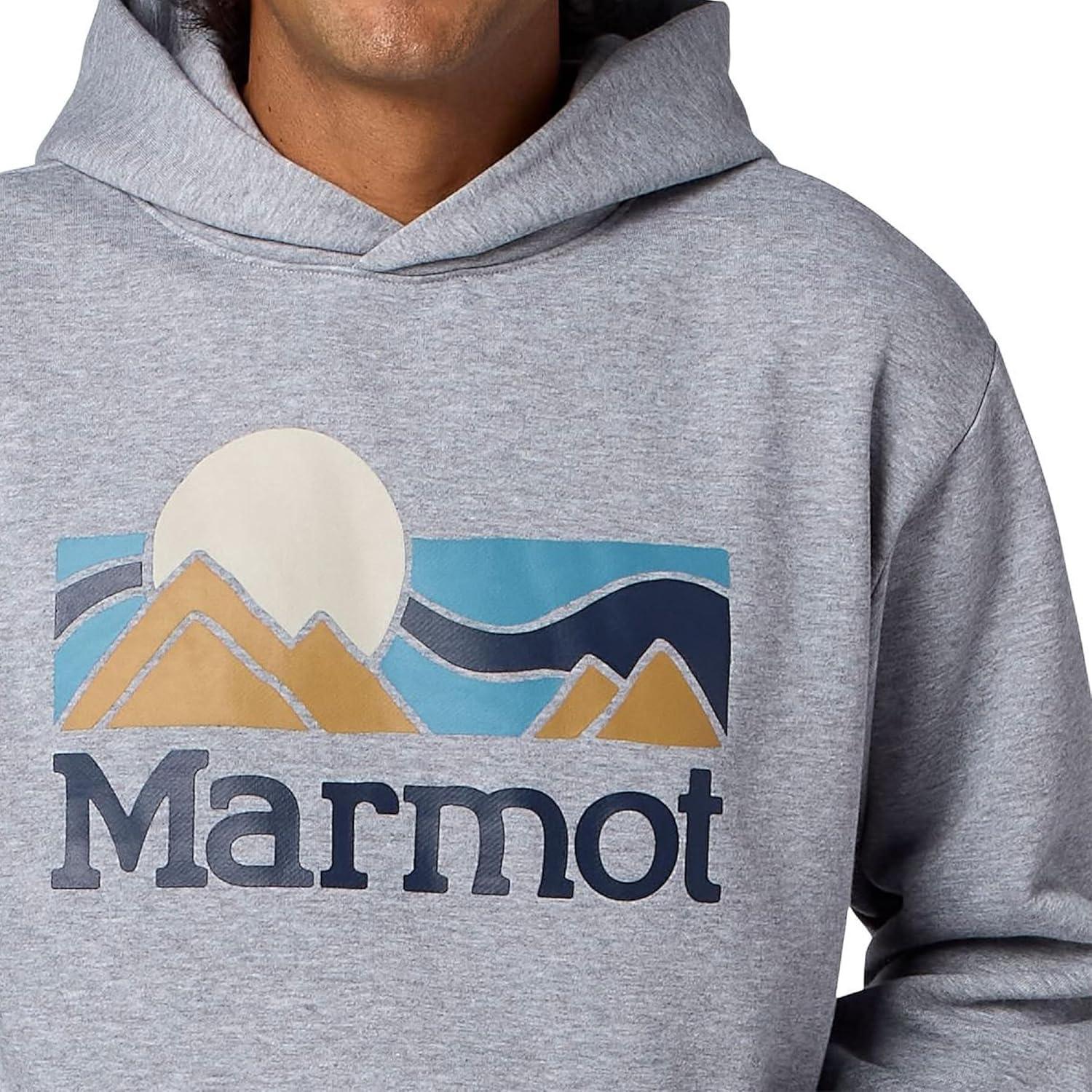 imageMARMOT Mens Coastal Logo HoodyGrey Heather