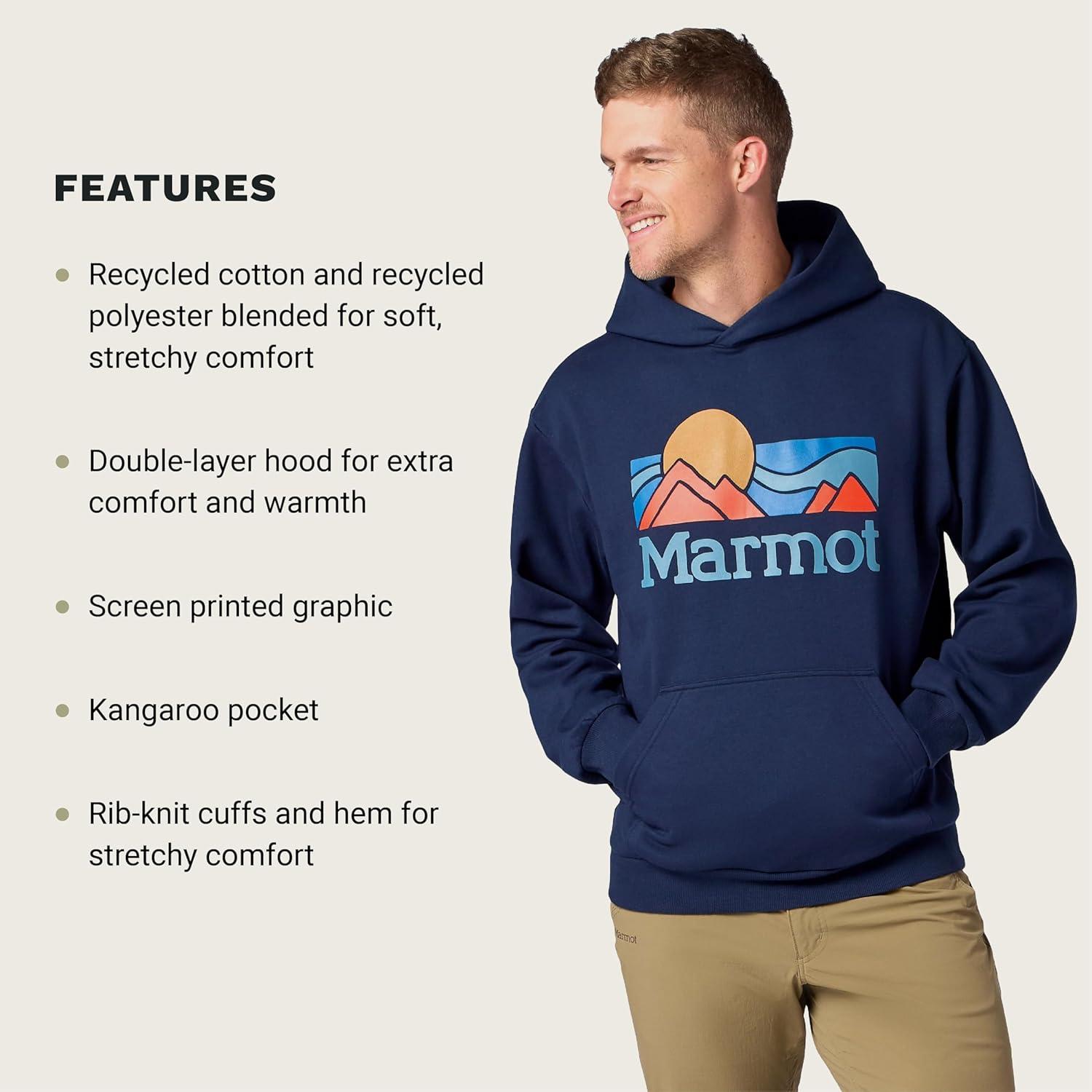 imageMARMOT Mens Coastal Logo HoodyNightfall Navy