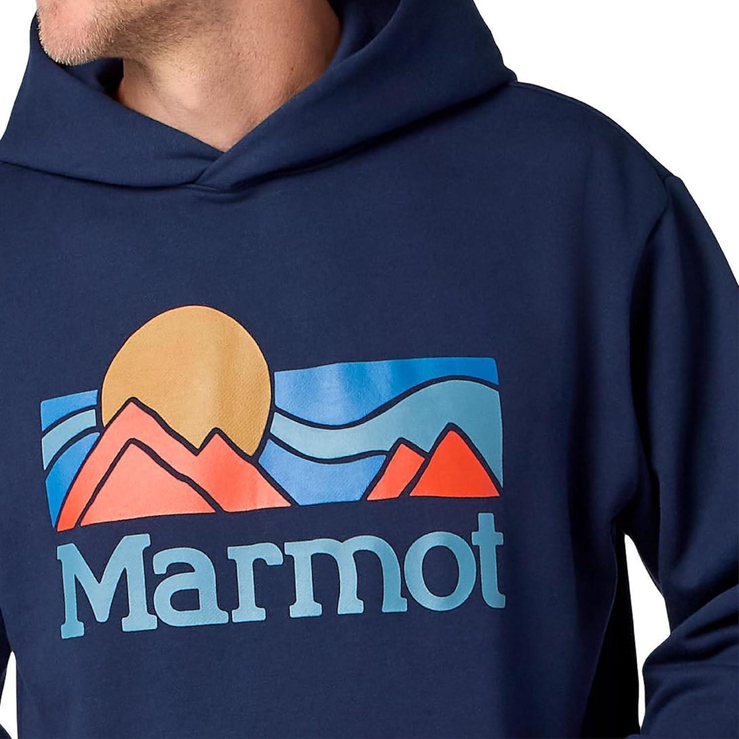 imageMARMOT Mens Coastal Logo HoodyNightfall Navy