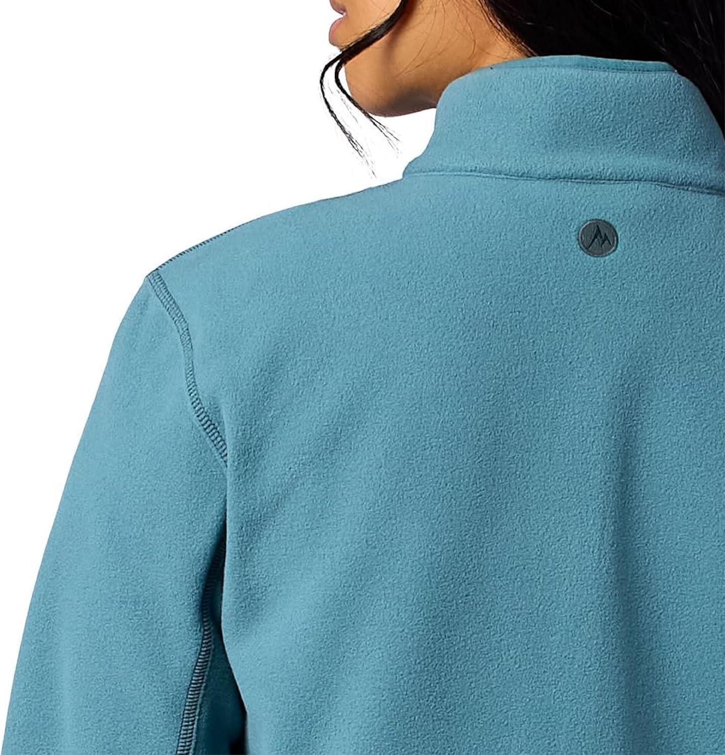 imageMARMOT Womens Rocklin 12 Zip Jacket Classic Warm Lightweight 100Weight Fleece LayerSeafloor