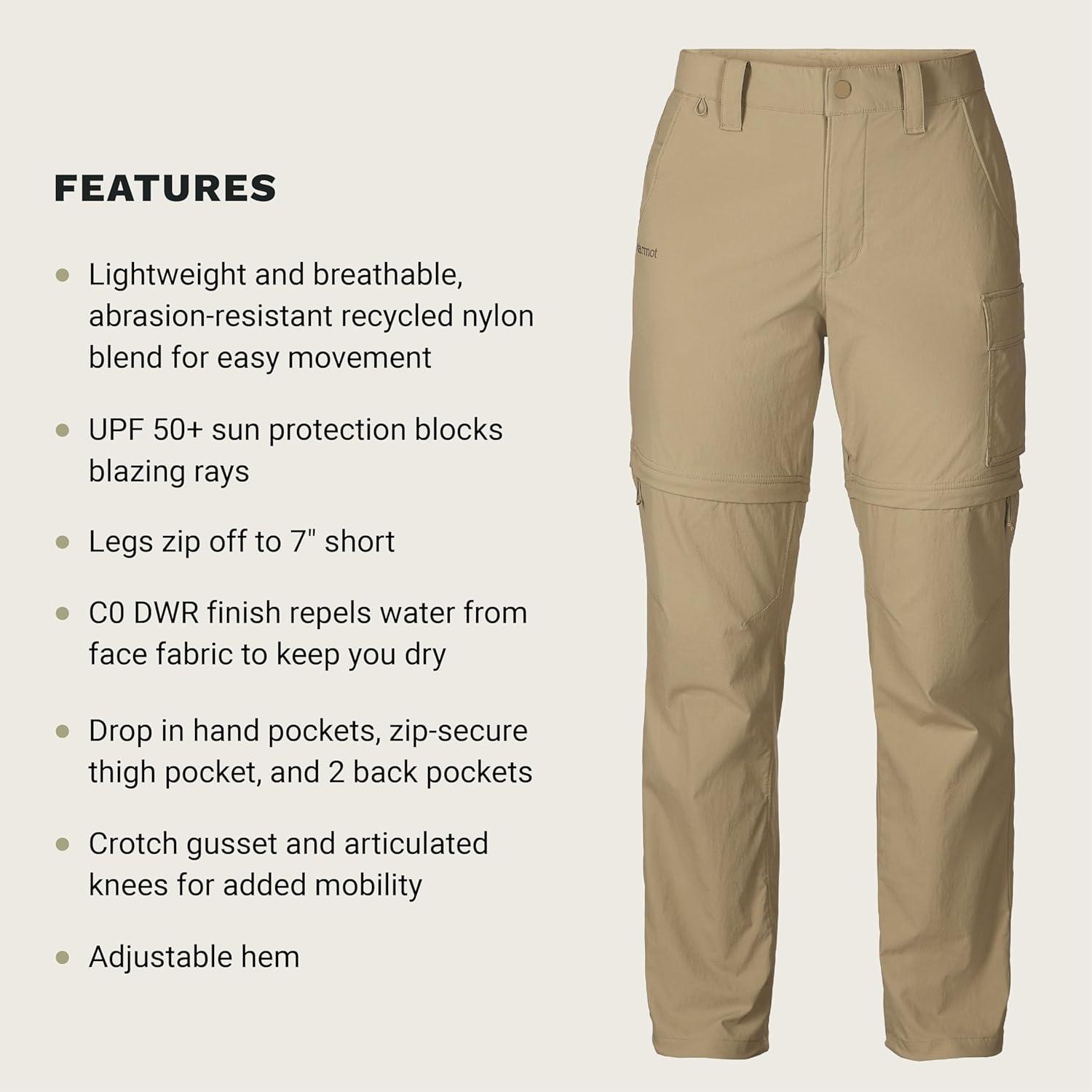 imageMARMOT Womens Womens Trailway Convertible PantDesert Khaki