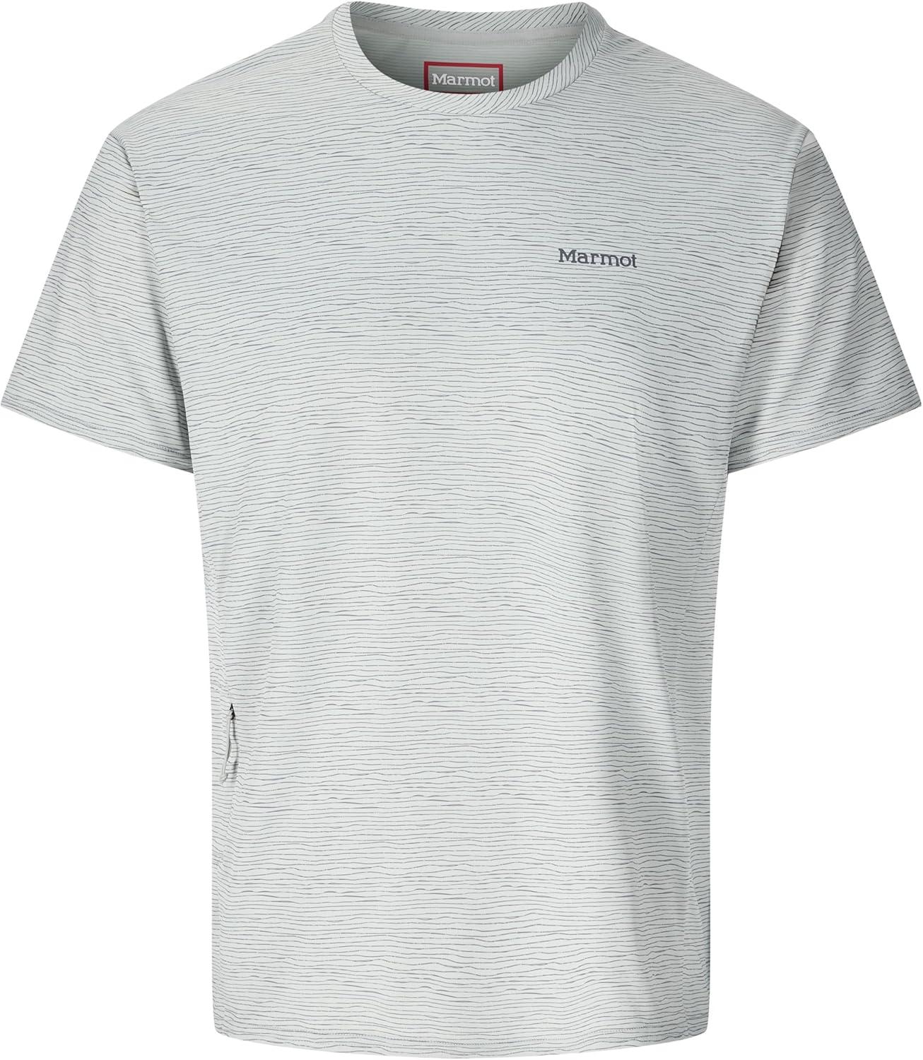 imageMarmot Mens Air Exchange UPF 50 Short Sleeve Crew Neck ShirtBoulder Crack Frequency