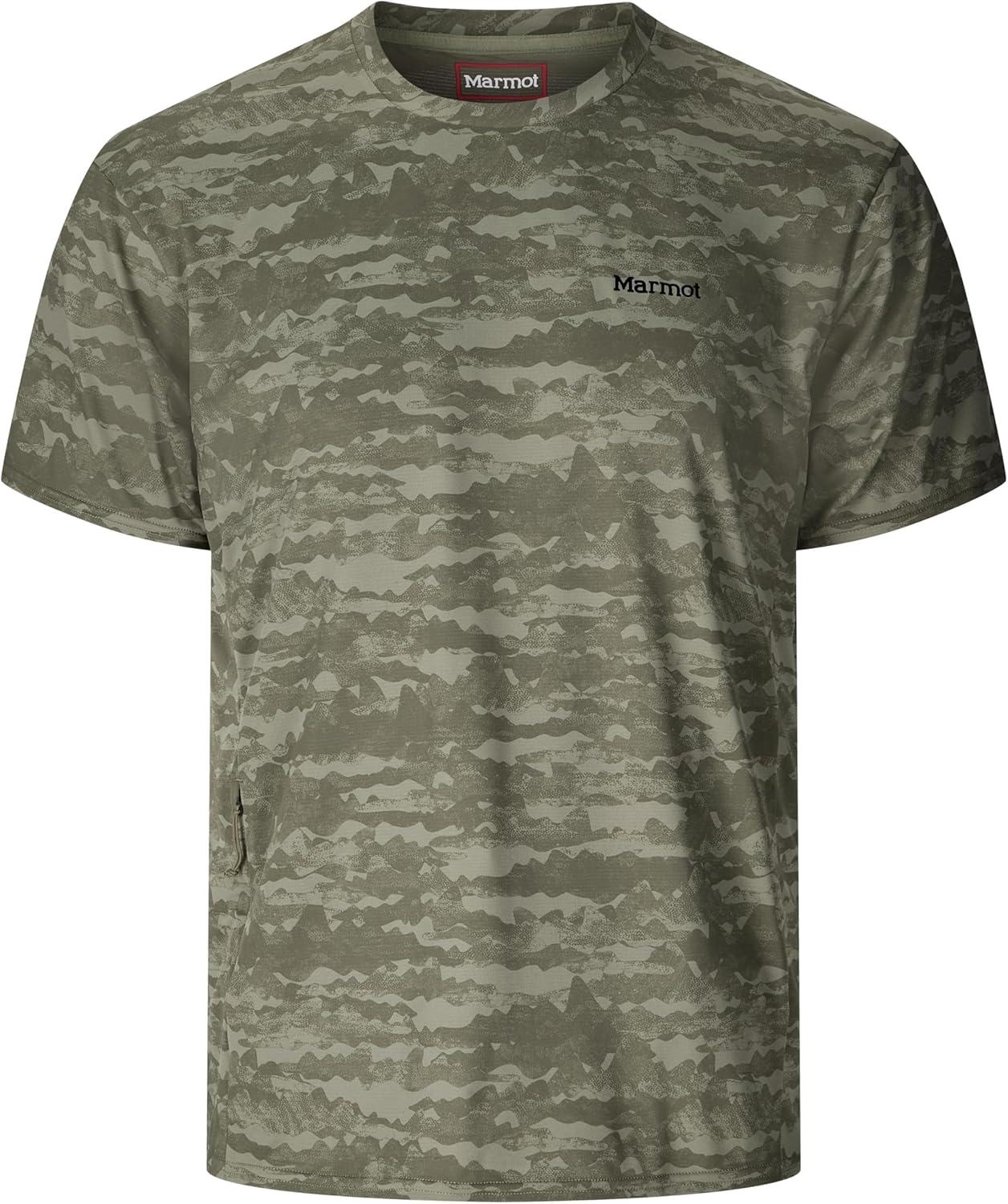 imageMarmot Mens Air Exchange UPF 50 Short Sleeve Crew Neck ShirtOlive Grove Lagos
