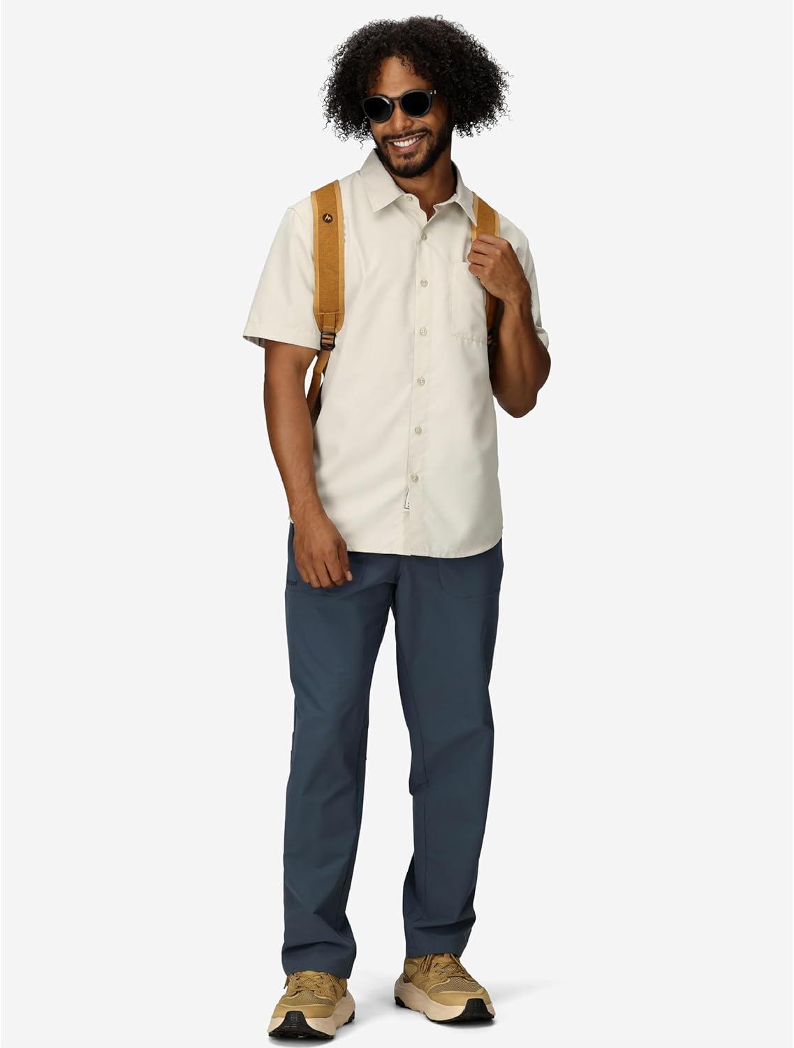 imageMarmot Mens Airexchange UPF 40 Short Sleeve ShirtBirch Bark