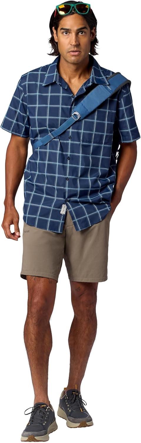 imageMarmot Mens Airexchange UPF 40 Short Sleeve ShirtNightfall Off the Grid Plaid