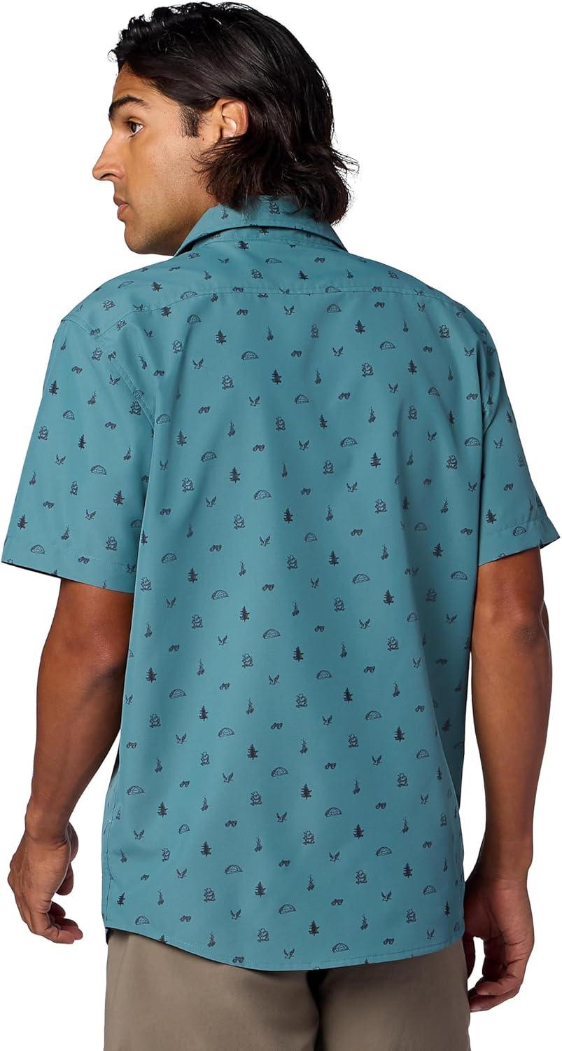 imageMarmot Mens Airexchange UPF 40 Short Sleeve ShirtSeafloor Camping Trip