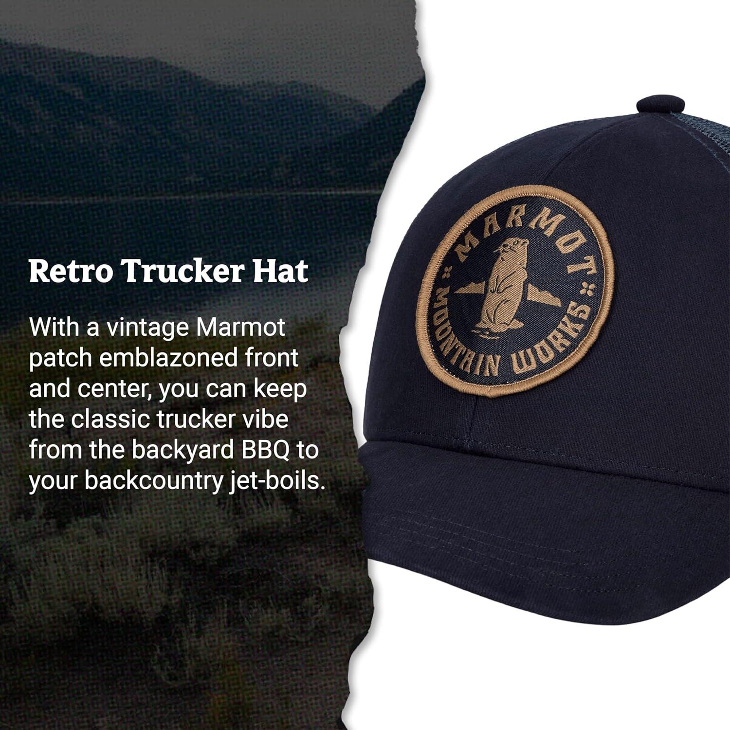 imageMarmot UnisexAdult Retro Trucker HatNightfall Navy