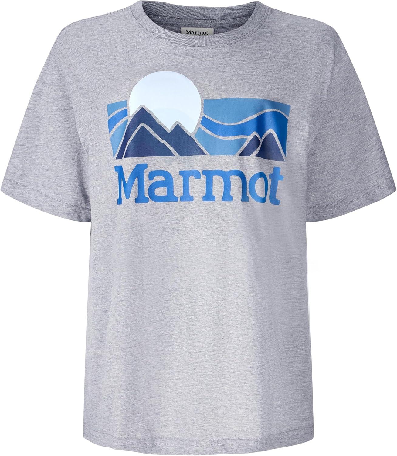 imageMarmot Womens Womens Coastal Logo Short Sleeve TShirtGrey Heather