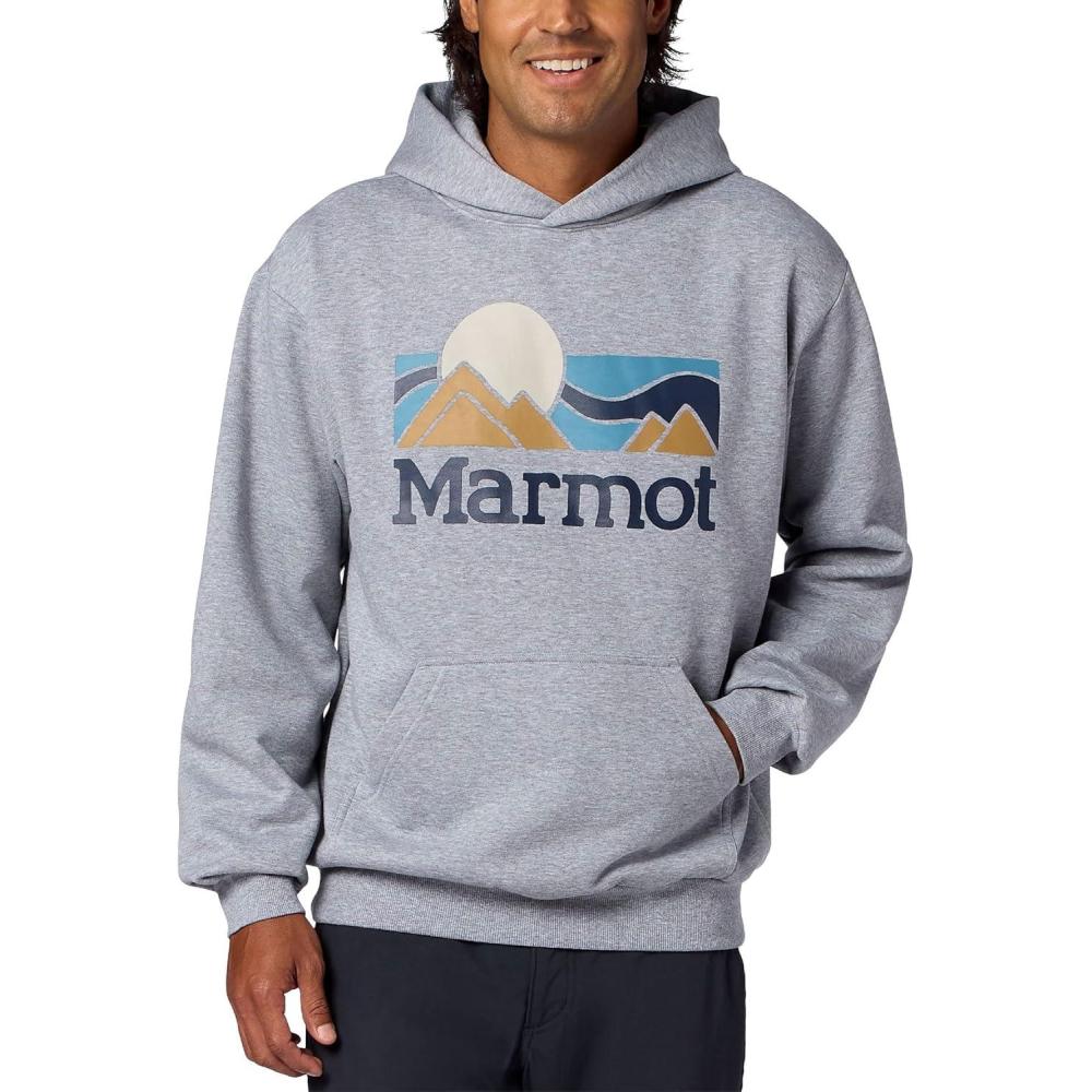 imageMARMOT Mens Coastal Logo HoodyGrey Heather