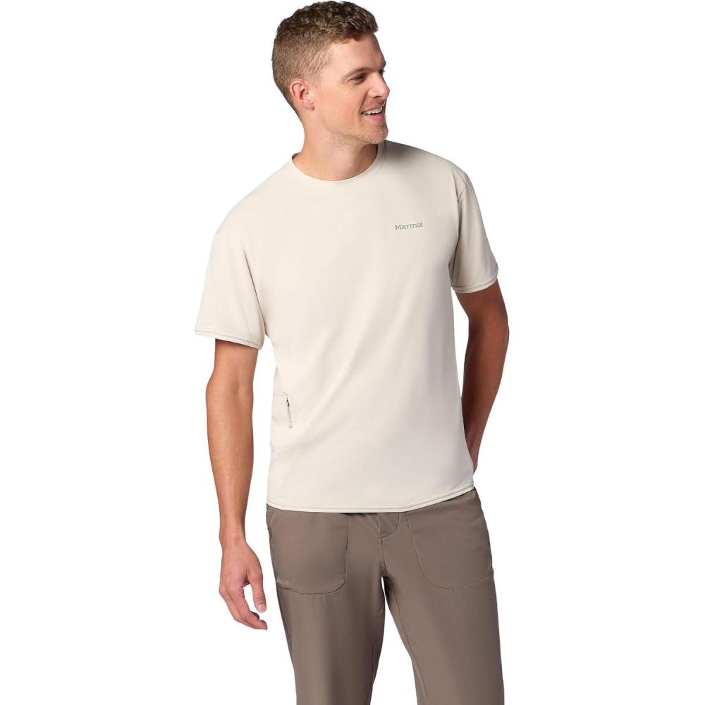 imageMarmot Mens Air Exchange UPF 50 Short Sleeve Crew Neck ShirtBirch Bark