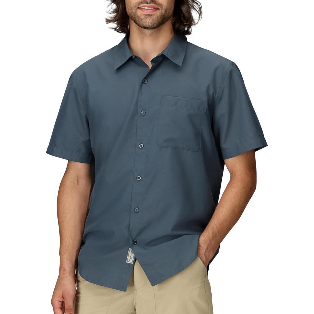 imageMarmot Mens Airexchange UPF 40 Short Sleeve ShirtThunderhead